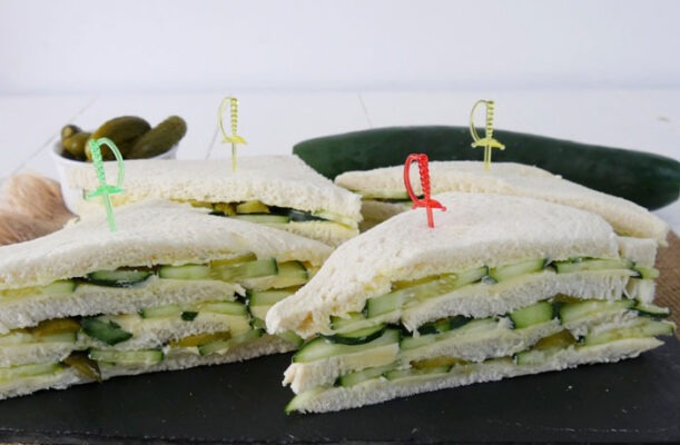 Sandwichs Frais au Concombre sandwich au concombre, sandwich aux cornichons, sandwich frais, recette sans cuisson, pain de mie, repas léger, recette rapide, apéritif facile, pique-nique, cuisine estivale